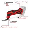 Einhell outil multifonction sans fil tc-mg 18 li - solo pxc (18v, 11000-20000 min.-1) livré sans batterie ni chargeur