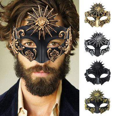 אלוהים השמש הרומאי Steampunk Phantom Masquerade מסכת קוספליי פלסטיק חצי פנים גברים נשים פאנק קרנבל ליל כל הקדושים אבזרי ריקוד מסכת