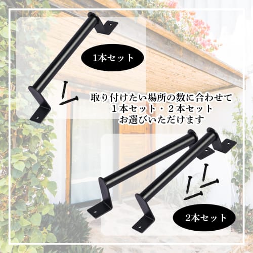 TIGRE BLANC Handrail Door Handle, Carbon Steel, for Sliding Doors, Entryways, Warehouses, Lightweight Doors, Matte Black, Set of 2