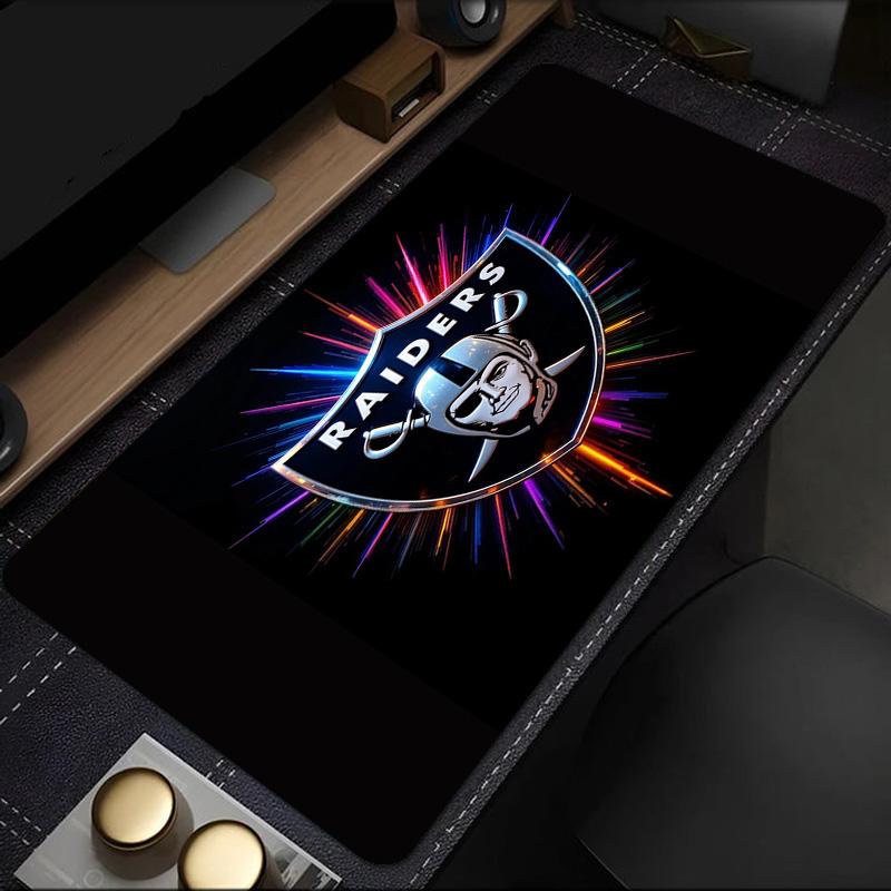 Raiders Team Logo Design mouse pad, rubber base, esports desk mat, mouse pad for gamers and office use, gaming desk , easy to clean mat