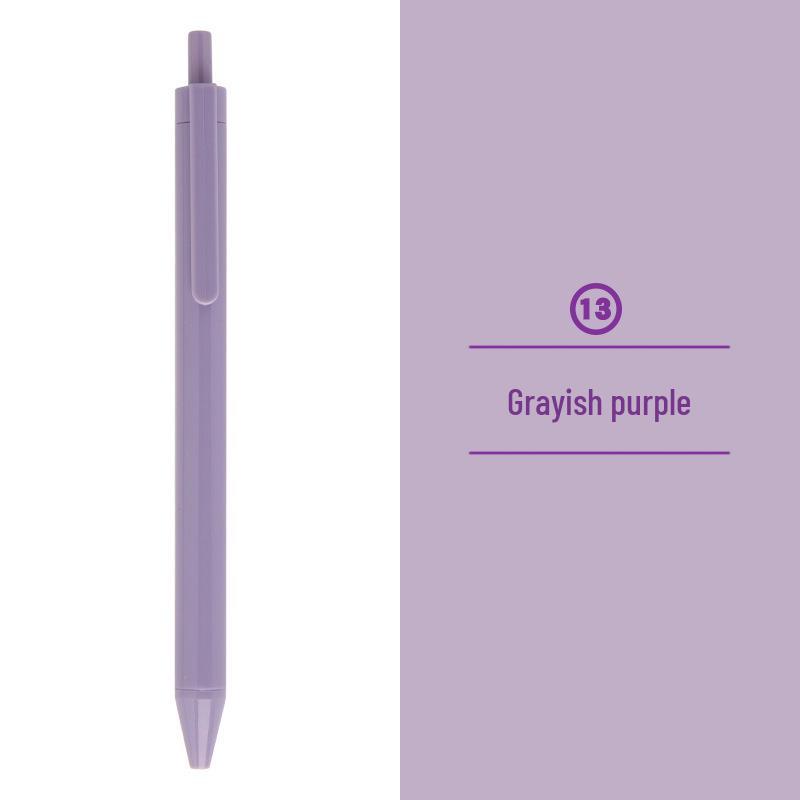 

14-Color Macaron Candy Click Ballpoint Pens with Logo Pattern 1.0mm