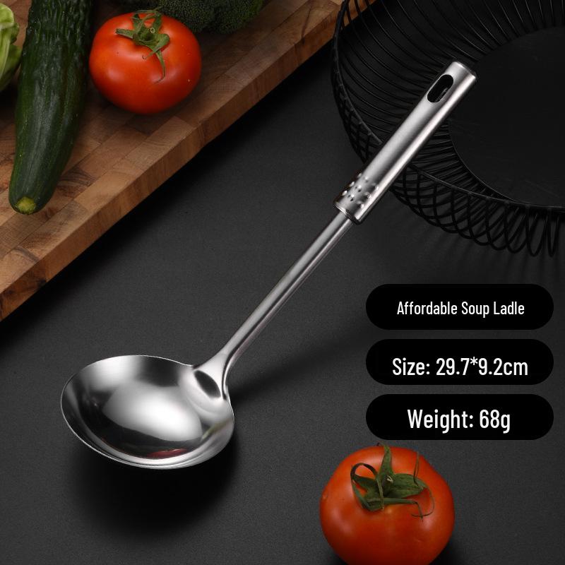 Stainless Steel Cookware Set: 1mm Thick, Includes Spatula, Frying Pan, Ladle, Nine Beads Design, Custom Logo Optional