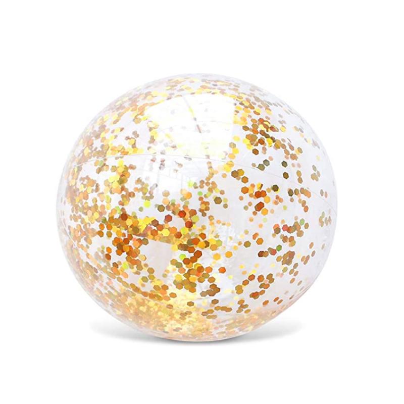 

40 см надувной блестящий пляжный мяч, летний водяной мяч с блестками, пляжная игрушка для детей и взрослых, вечерние игры для бассейна, детская водная игрушка