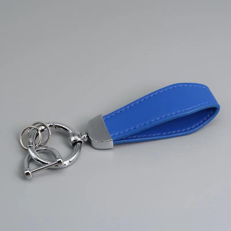 Custom LOGO Vintage PU Leather Keychain Laser Engrave Metal Car Keyring Personalize Texts Key Chains for Men and Women Gift