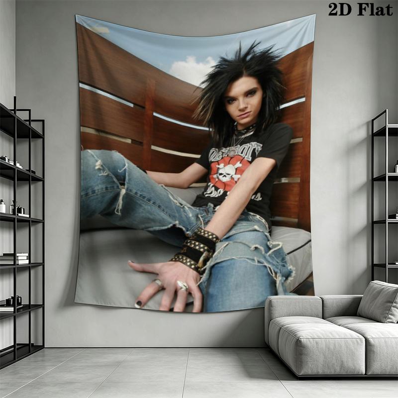 BILL KAULITZ Wall Tapestry Aesthetic Wall Hanging Printed Fabric Blanket Decorative Tapestries for Bedroom Living Room Home Decor
