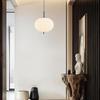 Suspension ovale verre opale 23W IP20 E27 Diam 290mm
