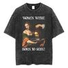 Washed Vintage Born To Serve Cvnt Forced To Serve Funny Meme T-shirt Are Born To Serve Cotton Oversized T-Shirts Unisex