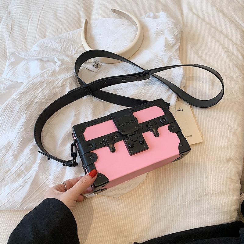 Box Bag Small Square Bag Women's Spring and Summer New Trendy Retro Small Box One Shoulder Messenger Bag Men's Mini Bag