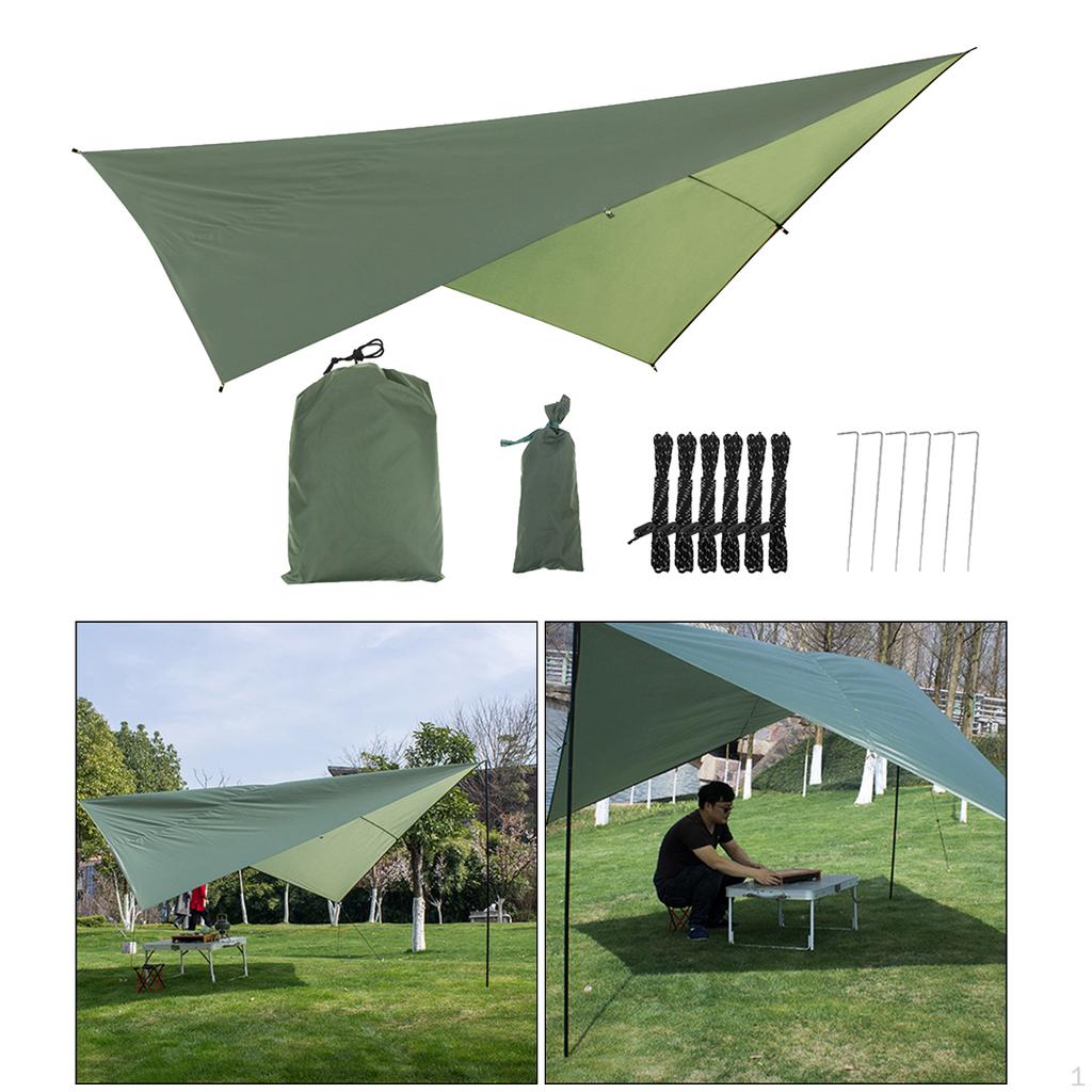Tent Tarp 3 Meters, Portable Lightweight Windproof Camping Shelter, 3-4 Person Picnic