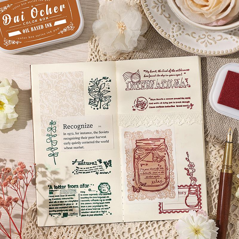 12 Colors Oil-based Ink, Ink Paste and Retro Ink Pad Scrapbooking Accessories