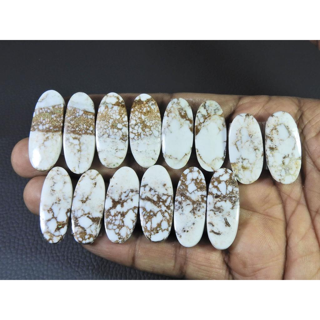 250Cts. Natural Wild horse Jasper Oval Cabochon Loose Gemstone 7Pair Lot C-1475