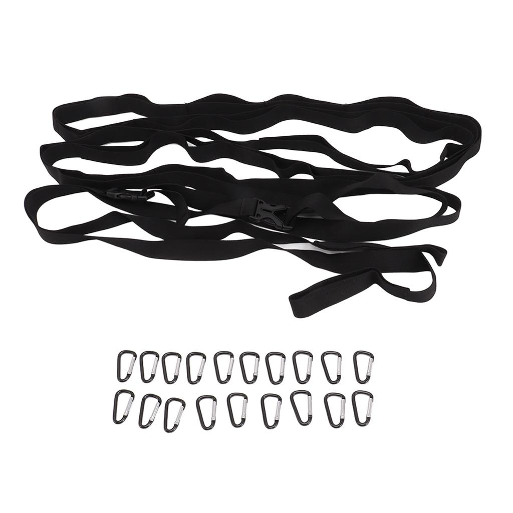 19 Ring Reisebügel Wäscheleine Outdoor Tragbar Camping Wäscheleine mit Karabiner für Reisen