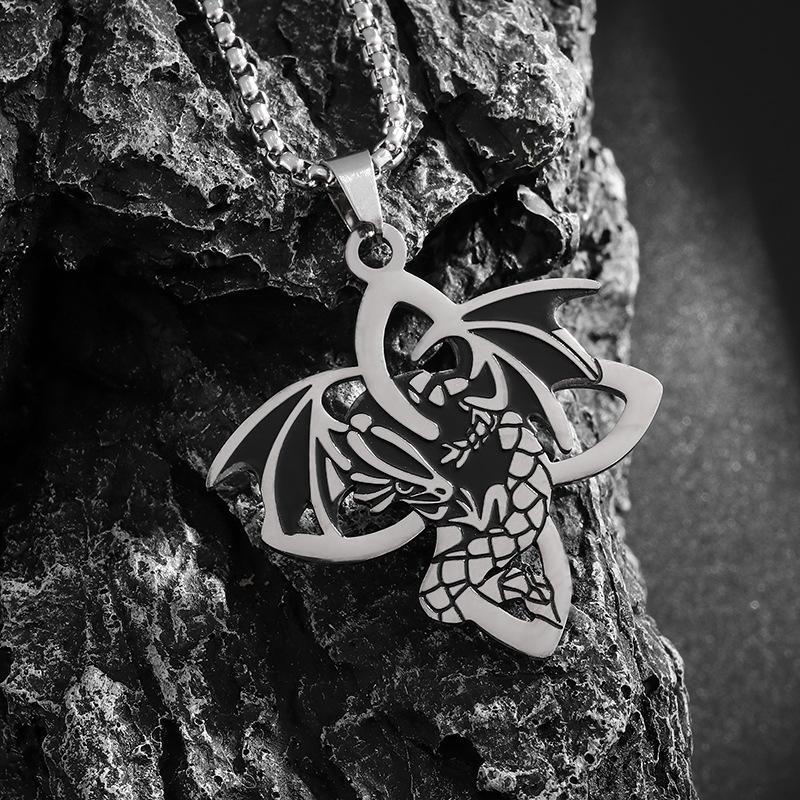 

Ожерелье из нержавеющей стали Viking, нейтральный стиль, европейский и американский серебряный кулон