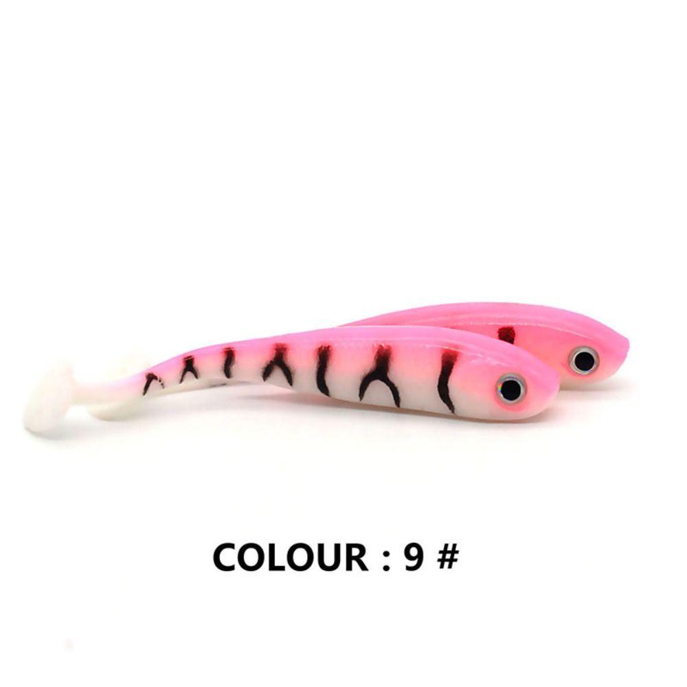 5 Stück 7 cm / 2,1 g Paddelschwanz-Swimbait Silikon Biomimetischer Fischköder Swimbait T-Schwanz Weichköder Barsch