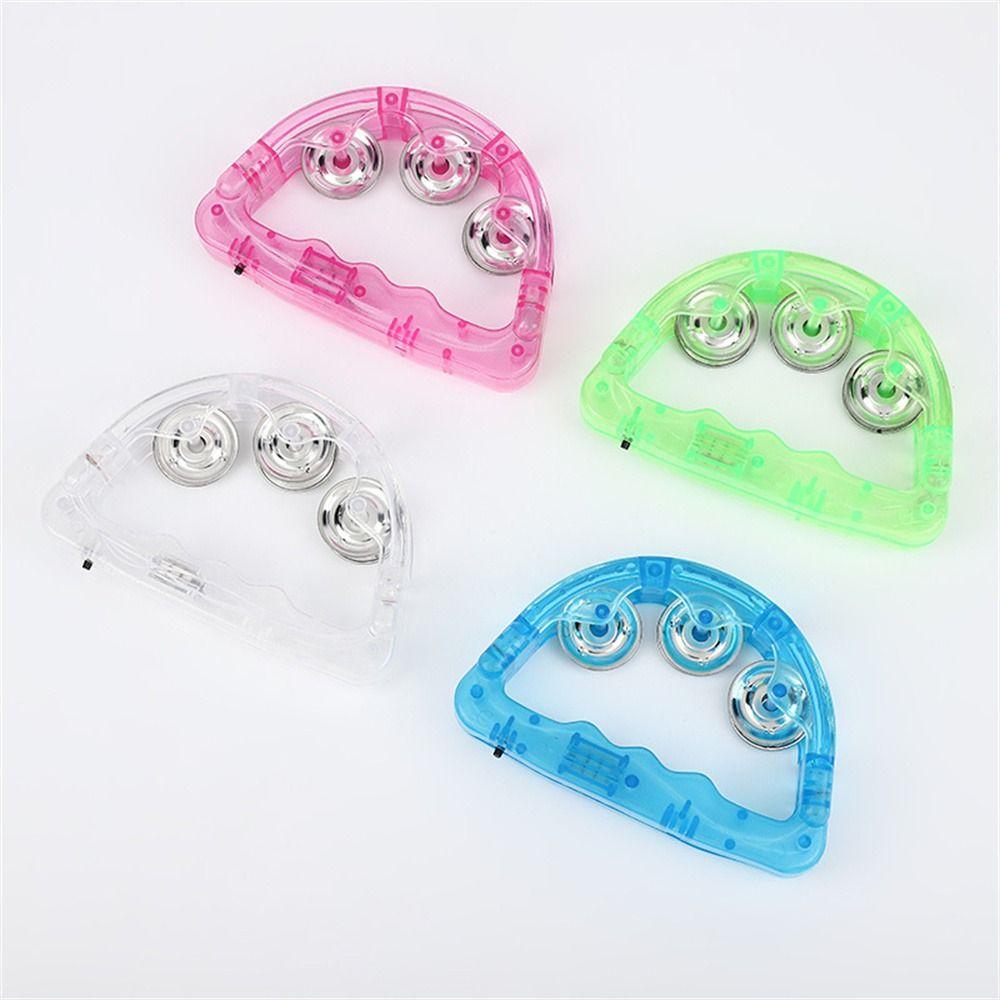 Noisemakers LED Tambourine Glowing Hand Rattle Bell Flashing Tambourine  Christmas Festivals