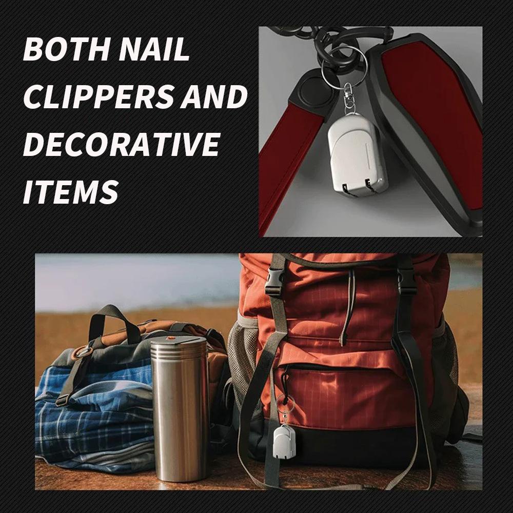 Neues tragbares faltbares Nagelknipser-Set aus Edelstahl mit Schlüsselanhänger – Kompaktes Design für Nagelpflege und Pediküre unterwegs mit Nagelfeile für den Heimgebrauch