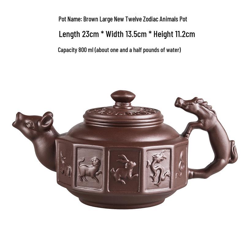 Large Yixing Zisha Handmade Ceramic Teapot for Kung Fu Tea