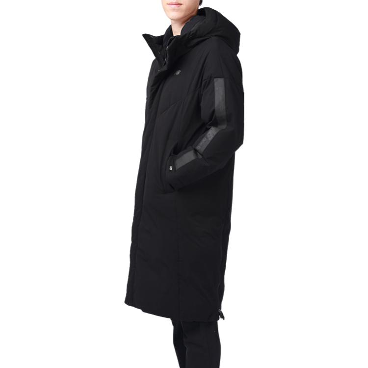 New Balance Parka Coats Men's Black Hooded Moderate NQ94R041-BK