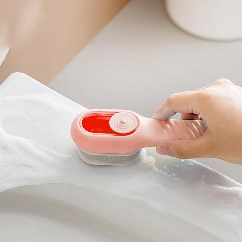Multifunction Cleaning Shoe Brush Liquid-filled Sponge Cleaning Brush Clean Tool Replaceable Soap Dispenser Furniture Tool