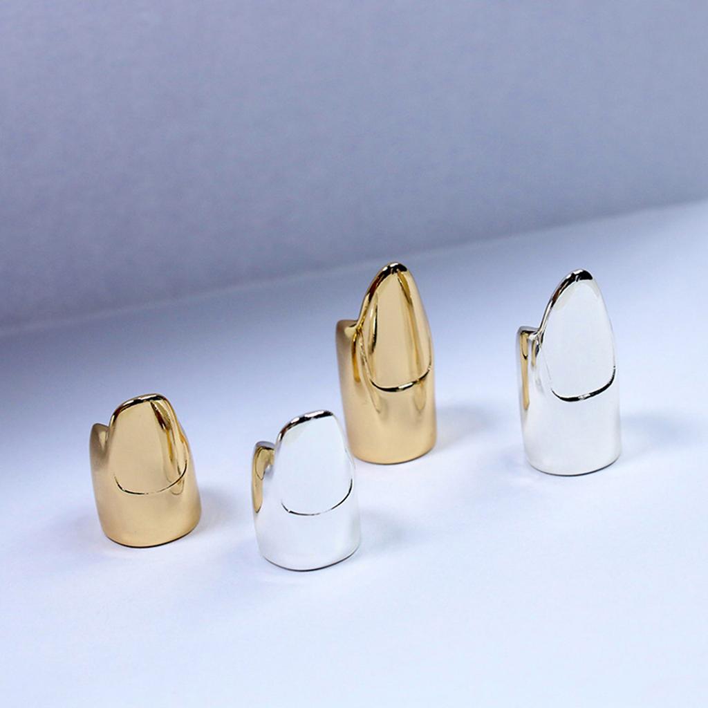 Packung mit 5 trendsetzenden Nagelringen Cosplay Nagelschmuck Legierungstextur Geeignet für Cosplay-Liebhaber und Partygänger