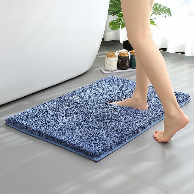 

Chenille Moisture-wicking Bathroom Mat Bathtub Non -Slip Rug Thickened Memory Moisture-wicking Sponge Bath Mat Supple-touch Ground Soft Home Carpet 40x60cm