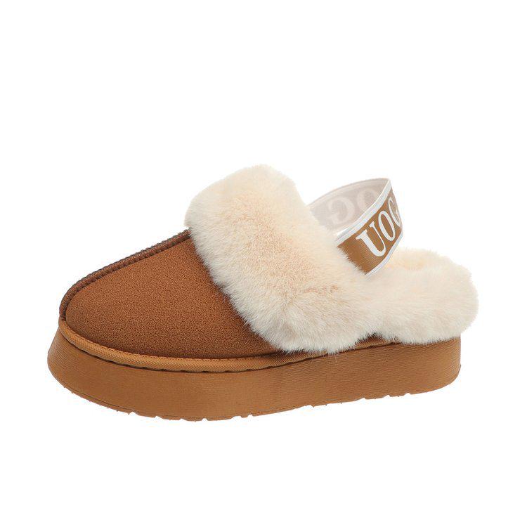 

Женские зимние повседневные теплые сноубутсы и тапочки 2025 года с резинкой, толстой подошвой, низким верхом 38 коричневый