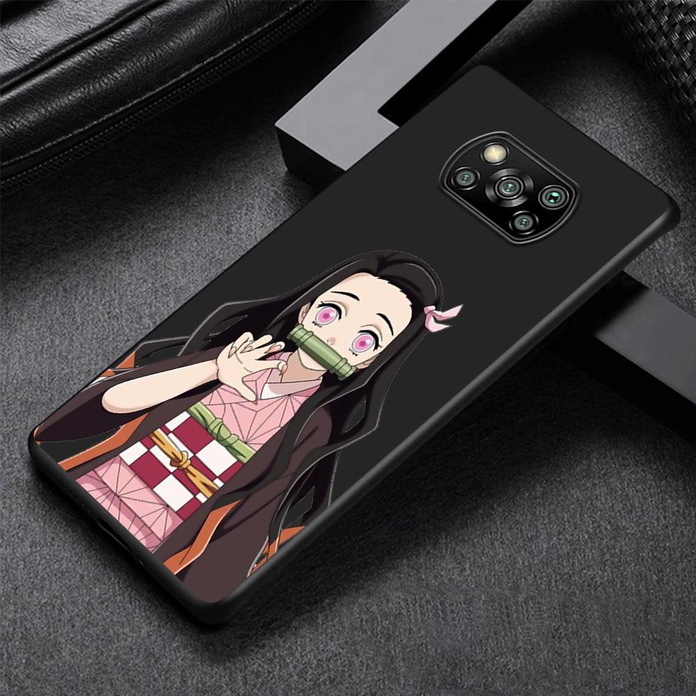 Anime Kreslený Pouzdro na Telefon Demon Blade pro Xiaomi Poco X3 NFC M3 X4 Pocophone F1 M4 Pro F3 GT Měkké Silikonové Černé Kryt Shell