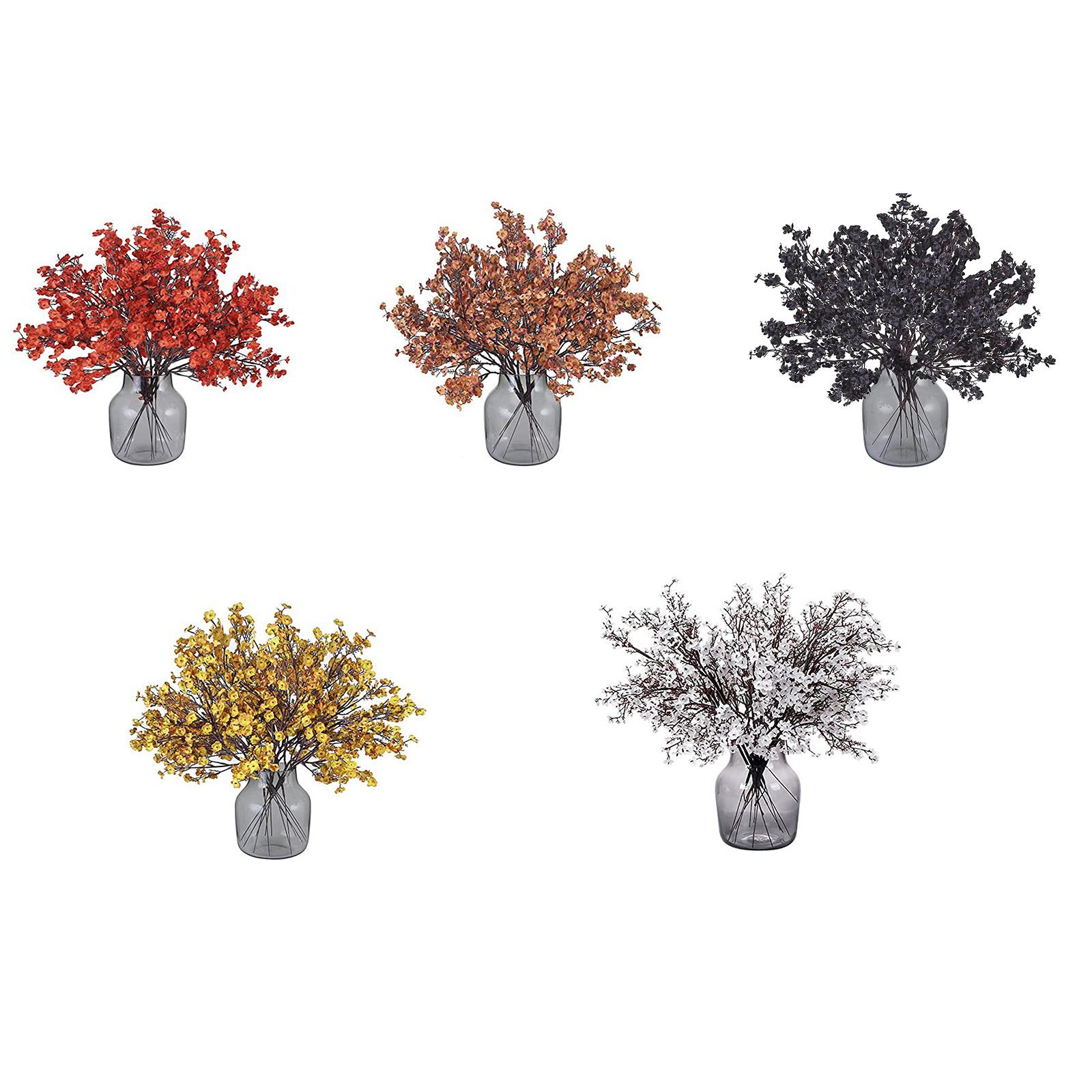 

Искусственные осенние цветы, шелковые цветы, 5 шт., оранжевые искусственные цветы для украшения, искусственные цветы Babys Breath для осеннего праздника Thinksgiving One Size жёлтый