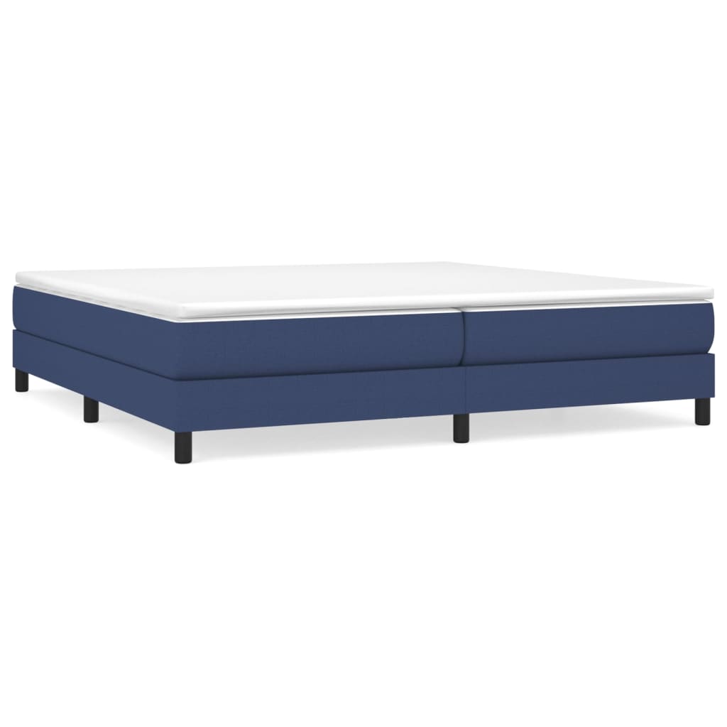 Box Spring Bed Frame Blue 200 x 200 cm Fabric