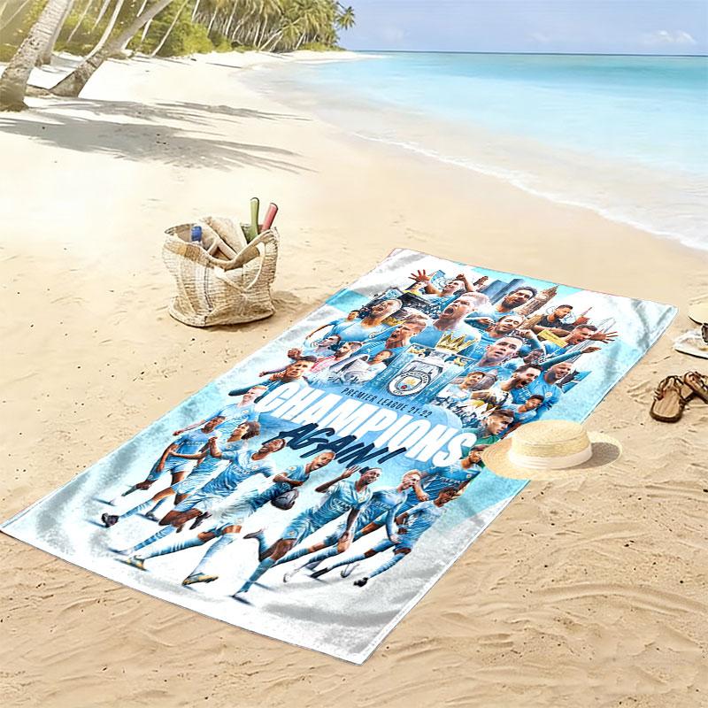 The Blues team Print Beach Towel, Large Soft Quick Dry Towel for Beach Camping Swimming