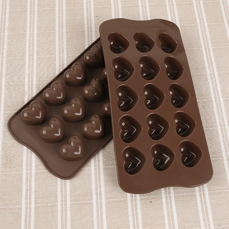 15 Hole Heart Shape Silicone Mold Fondant Cake Mold Mini Non Stick Pudding Soap Chocolate Candy Mould Cake Decoration Tools