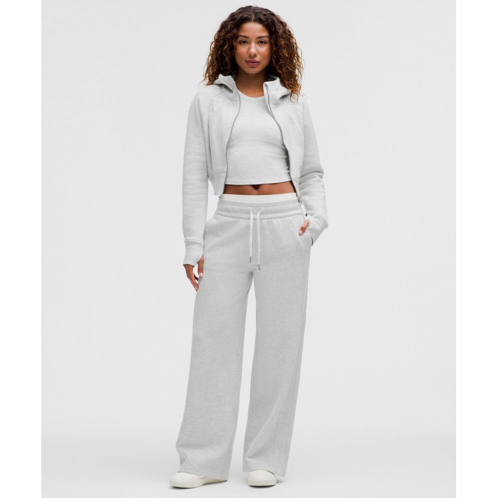 Lululemon Scuba Mid Rise Wide Leg Pant  Regular Heathered Core Ultra Light Grey