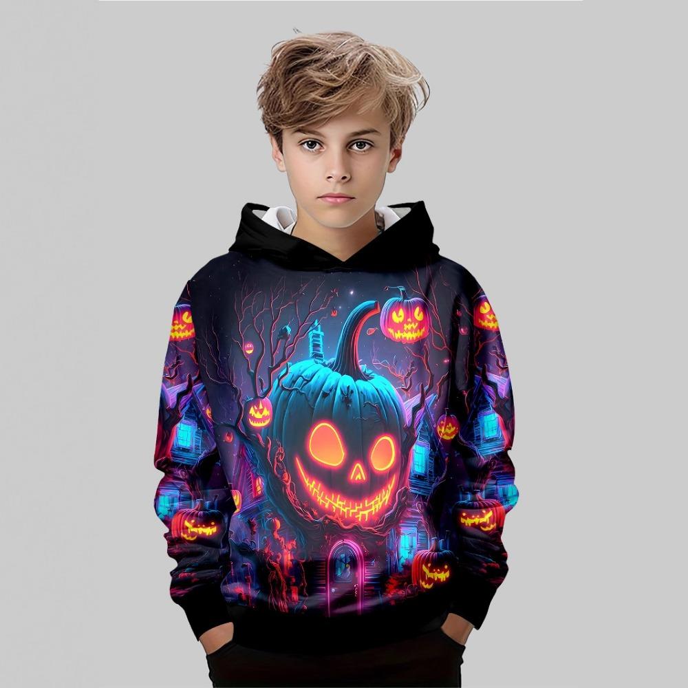 

Дитячий крутий мультяшний світшот з капюшоном з 3D цифровим друком для хлопчика, вуличний трендовий 140