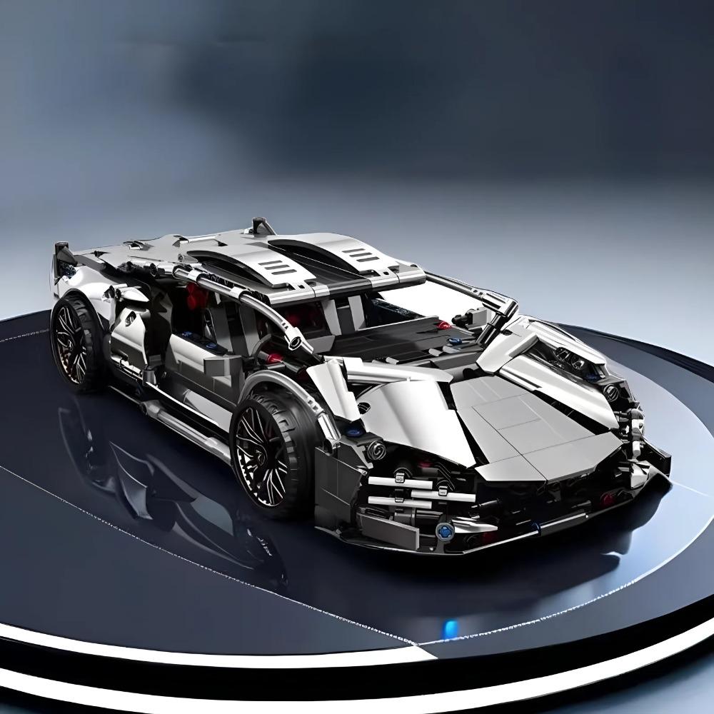 2024 Silver supercar RC Tech Racer 1:14DIY building block assembly building block car toy birthday gift