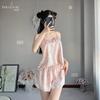 Brand Sexy Deep V Seduction Sweet Printed Suspender Shorts Two-piece Loungewear Set