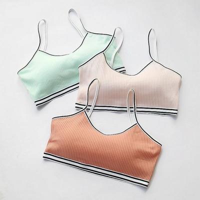 Puberty Girls Bra Children Vest Breathable Underwear Girl Tube Tops Soft Padded Teens Seamless Washable Bras