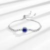French Romantic 925 Silver Pull-Up 2 Carat Round Bag Zircon Imitation Moissanite Ladies Bracelet Wedding Jewelry