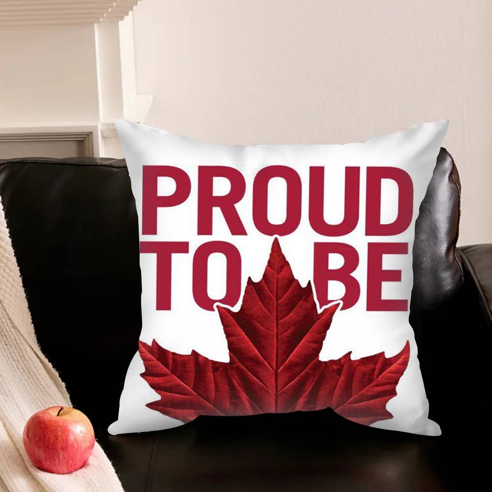 Maple Leaf Canada Flag Various Sizes Square Pillowcase For Car Home Bedchamber Decor