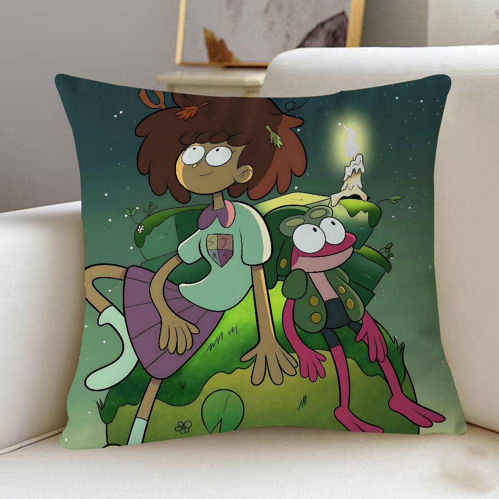 

A-Амфибия Мультфильм Анимация Персонализированная Картинка Текст Домашние Декоративные Подушки Бытовые Подарки 45x45см 12x12Inch