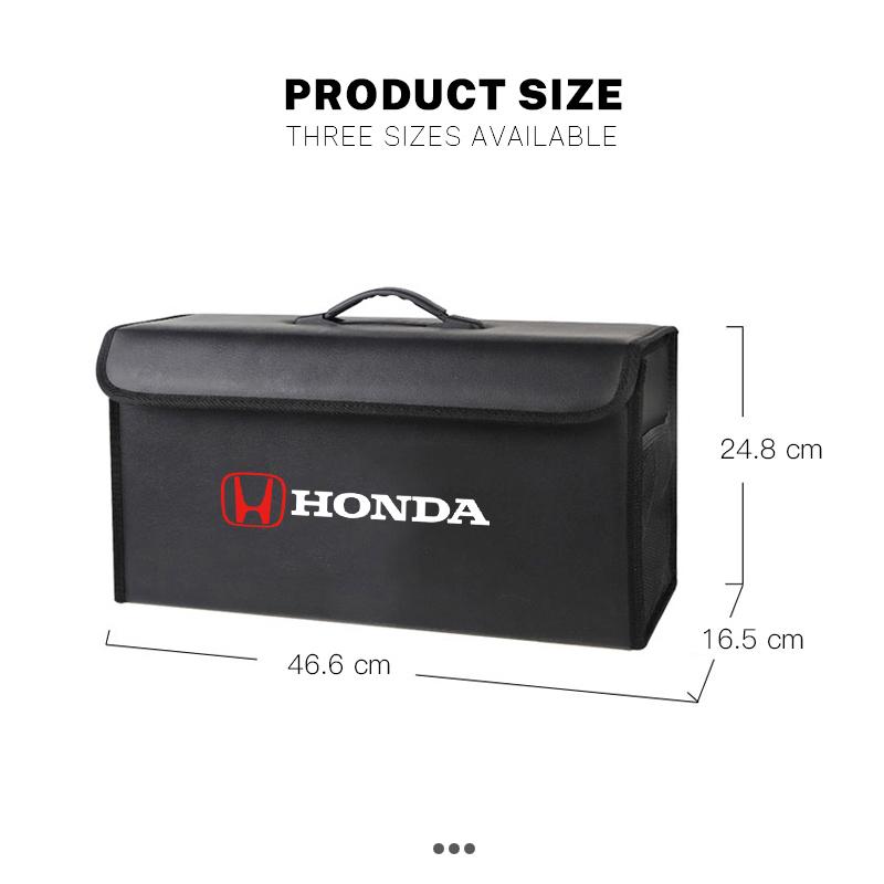 Car Trunk Organizer Box Large Capacity Auto Storage Bag Tools For Honda Pilot Odyssey Civic HR-V Prologue ZR-V Passport Fit Free