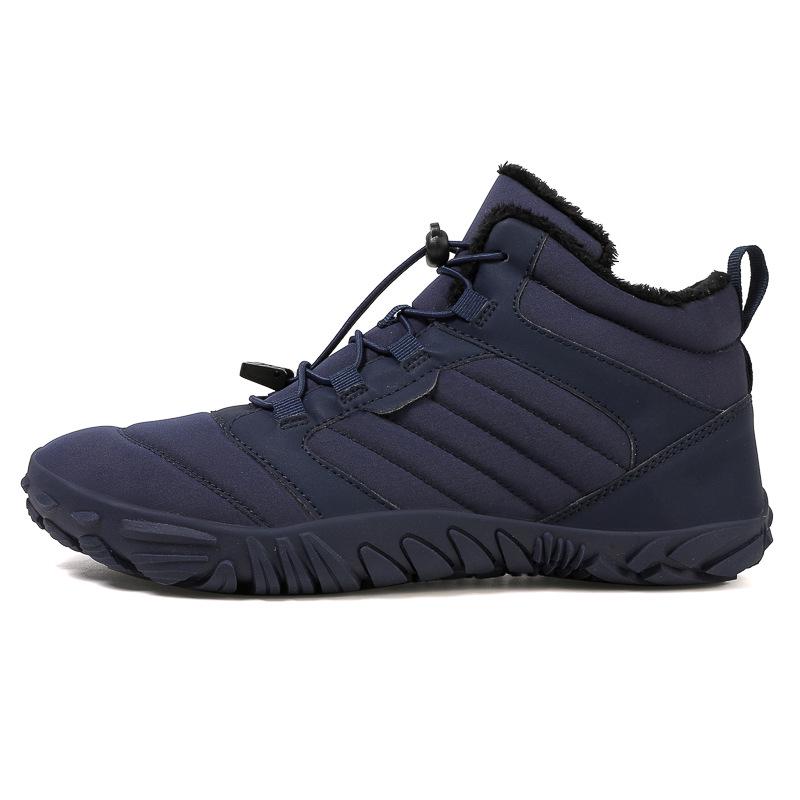 Men's & Women's Non-slip Waterproof Winter Snow Boots with Warm Velvet Lining, Thick Sole, Barefoot Five-Finger Design