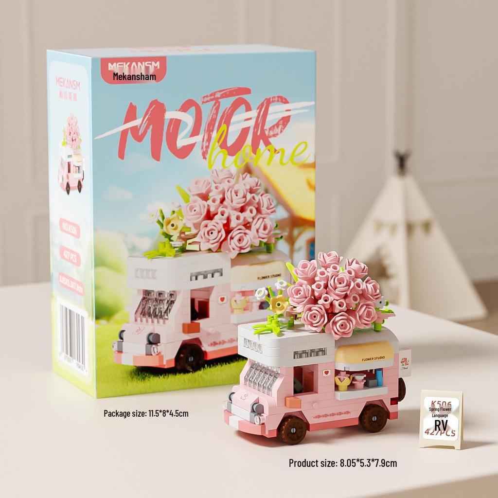 Compatible Lelele Travel RV Building Blocks Educational Toy for Children