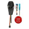 LED Gear Shift Knob Car Automatic Gear Shift Knob with Red One Click Start Button for 5 Series E39 Sedan 1997 To 2002