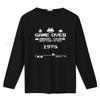 Retro Arcade Style Space Invaders Game Over Insert Coin Press Start T Shirt 1978 Design Vintage Washed Designer Clothes