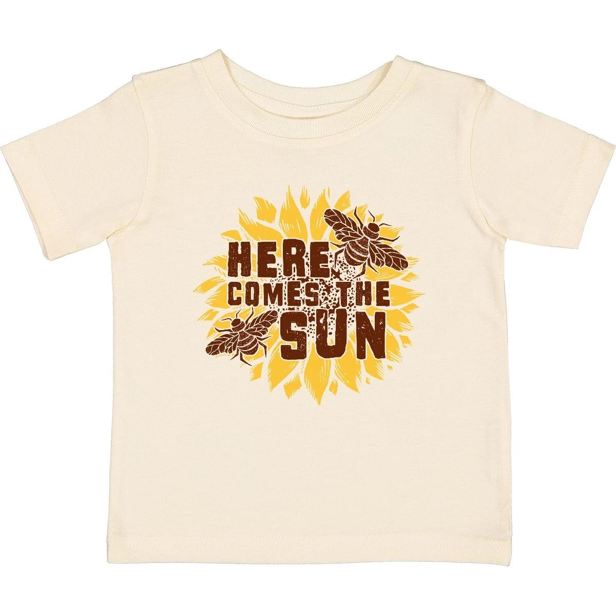 Inktastic Here Comes The Sun Baby T-Shirt Bee Bees Keeper Honey Flower Flowers 160
