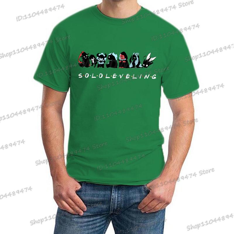 Anime Print Solo Leveling T-shirt Unisex Casual Loose Cool Manga Y2K Tops Sung Jin-Woo Graphic Men Women Funny Fashion Clothes