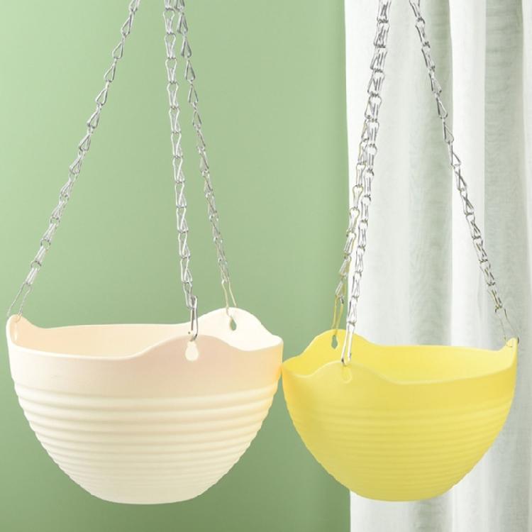 Hanging Basket Flowerpot Garden Plastic Outdoor Flowerpot Chain Type Plant Hanging Basket Flowerpot Decorations