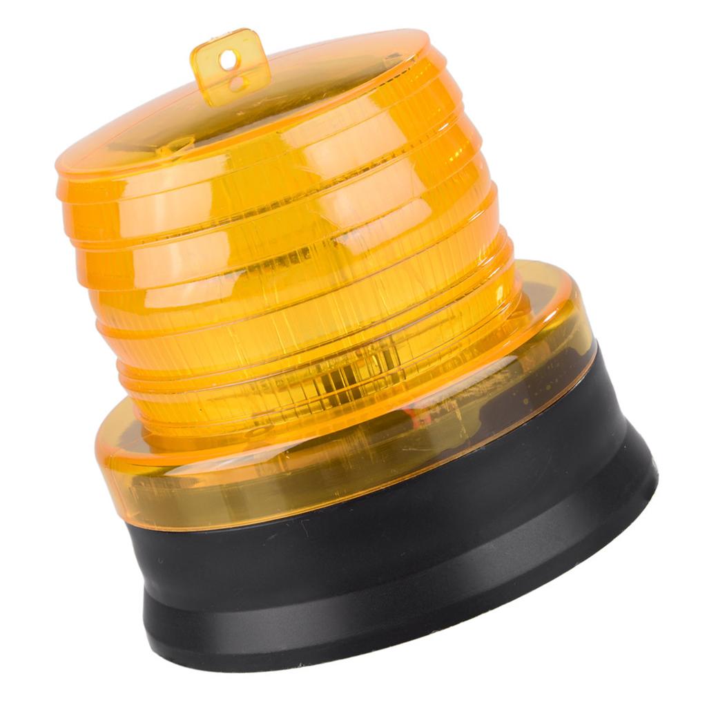 2V Solar Flashing Strobe Beacon Emergency LED Warning Light Car Auto Lamp Yellow