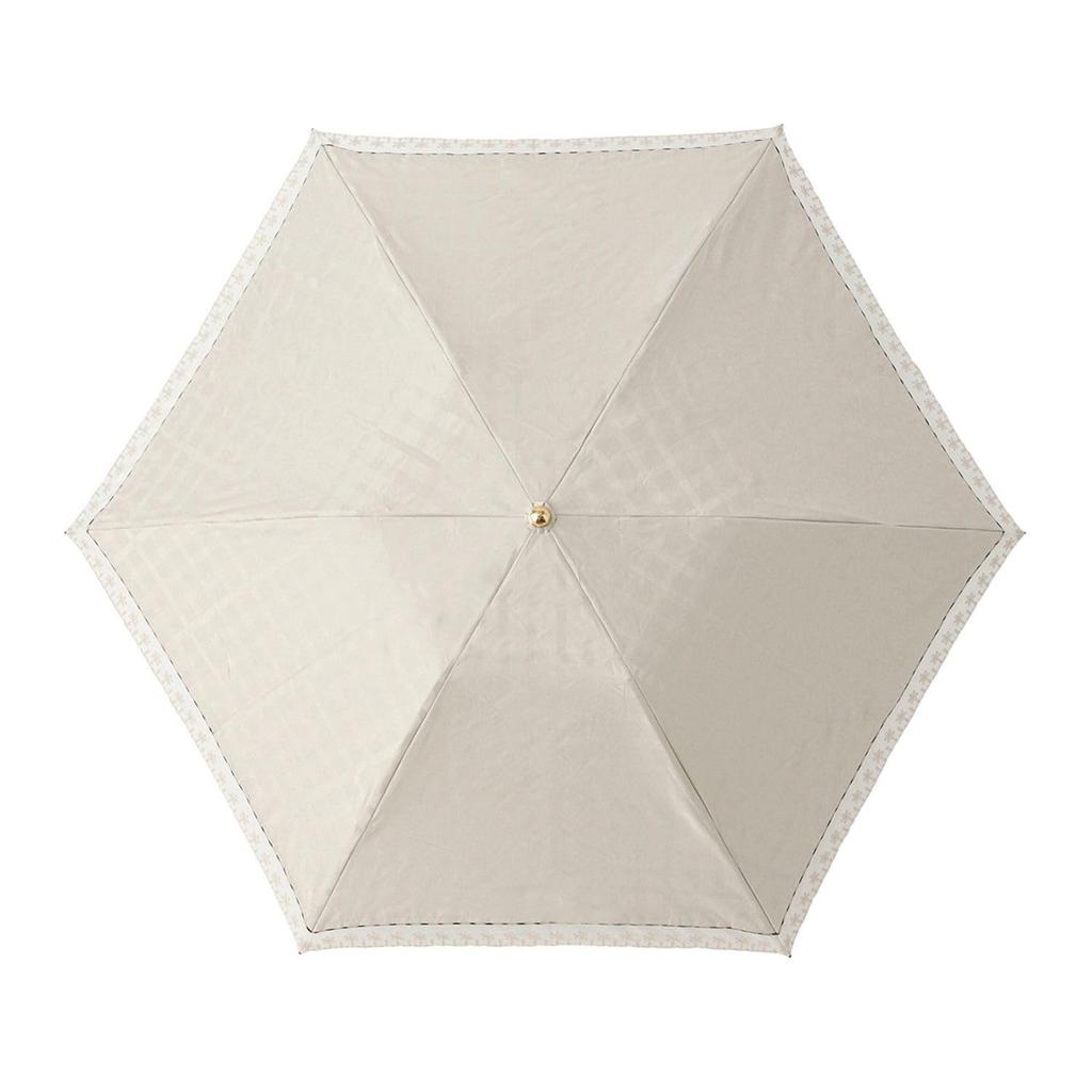Moonbat Folding Parasol for Made In Perfect for Rain or Premium Light Heat and UV Organza Beige "Dachshund" Women, Japan, Commuting, Shine, Blocking,