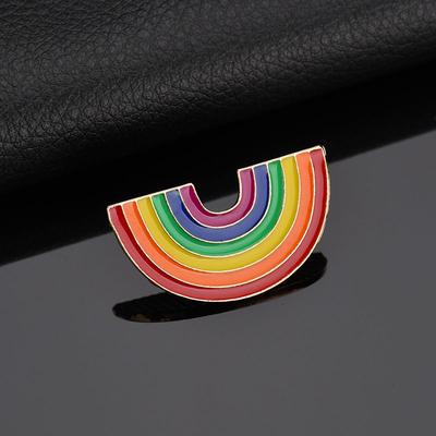 2Pcs Colorful Enamel Pin Brooches for Cartoon Creative Rainbow Hat Guitar Cactus Metal Brooch Pins